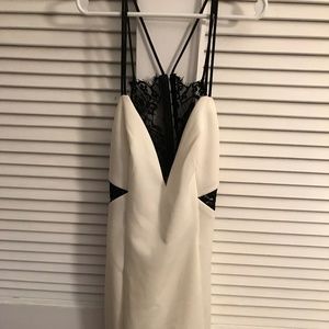 Black Lace White Dress